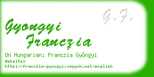 gyongyi franczia business card